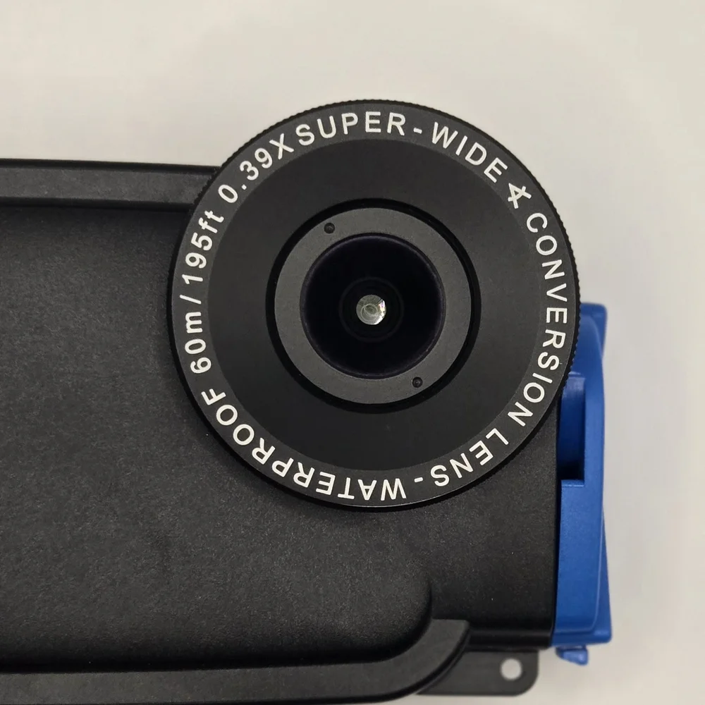 Blue and Black Underwater Wide Conversion LensWatershot Pro Case For IPhone 6/6s